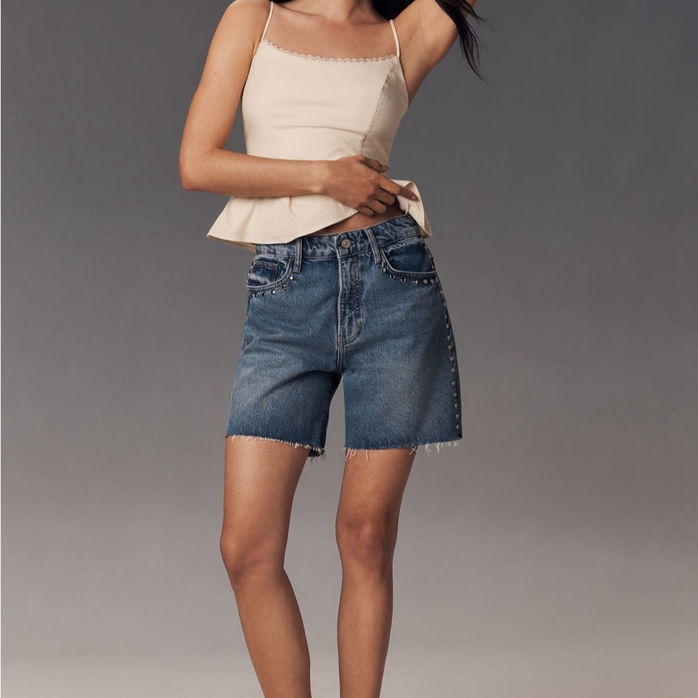 Reformation Raye Mid-Rise Studded Short